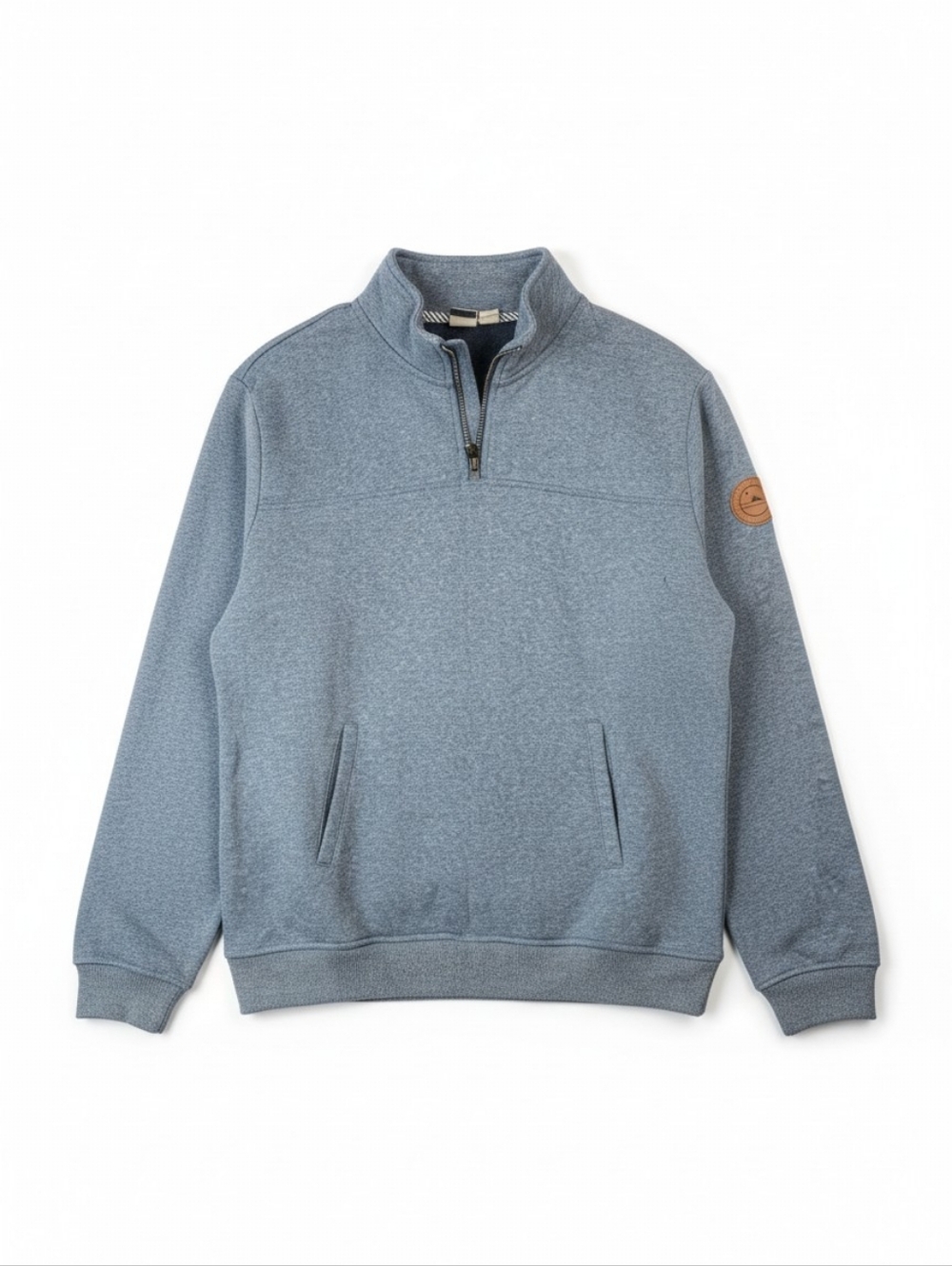 Roxy Grey Marl Quarter Zip Pullover Sweatshirt Women's Size Large
